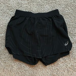 ASICS men’s black running shorts inseam 4 inches